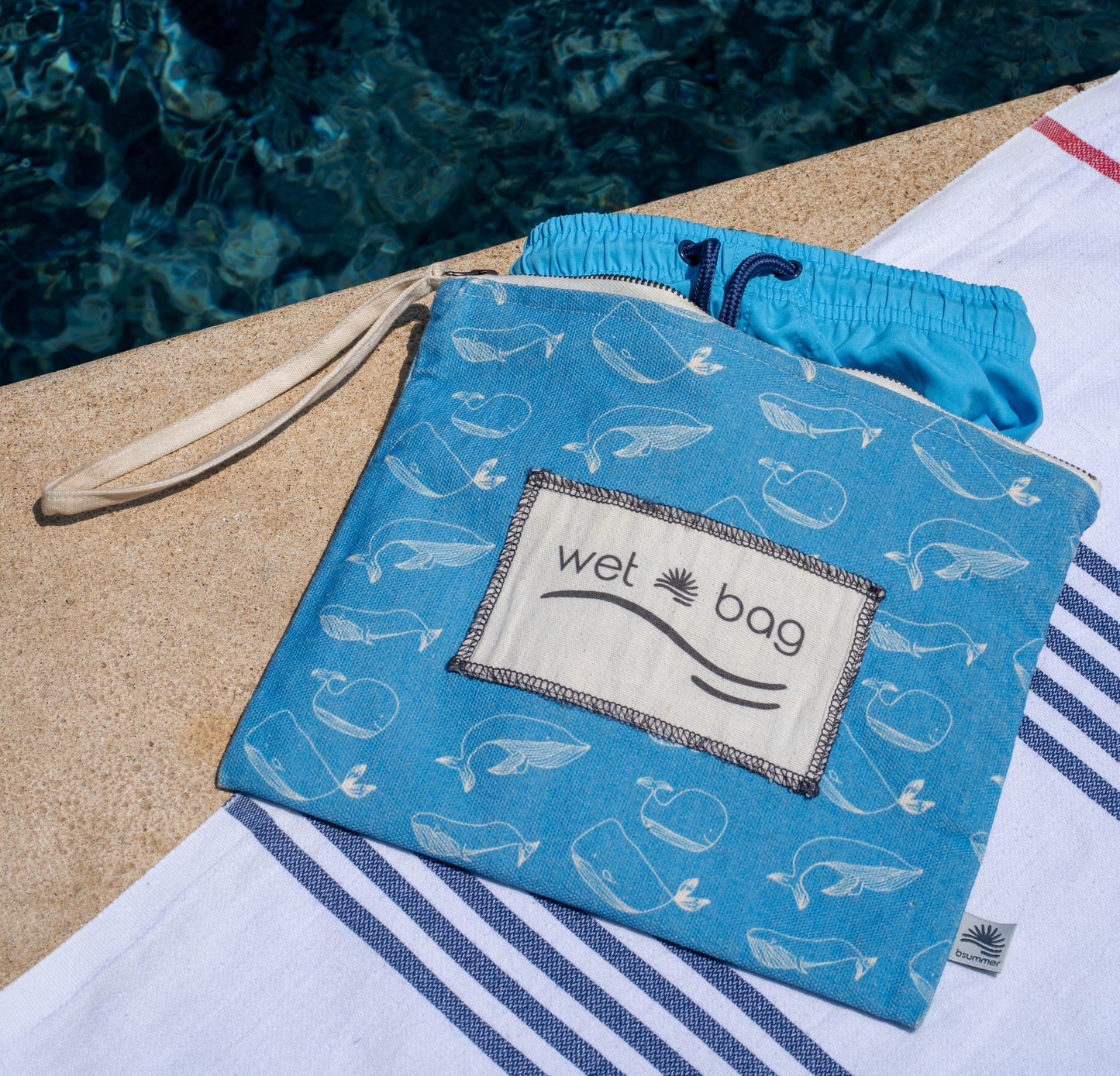Wet Bag Ballenas Azul